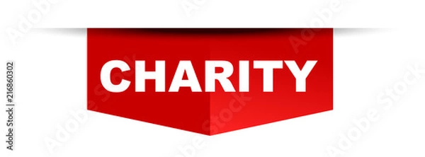 Fototapeta red vector banner charity