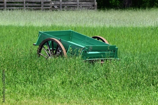Fototapeta two wheeled cart