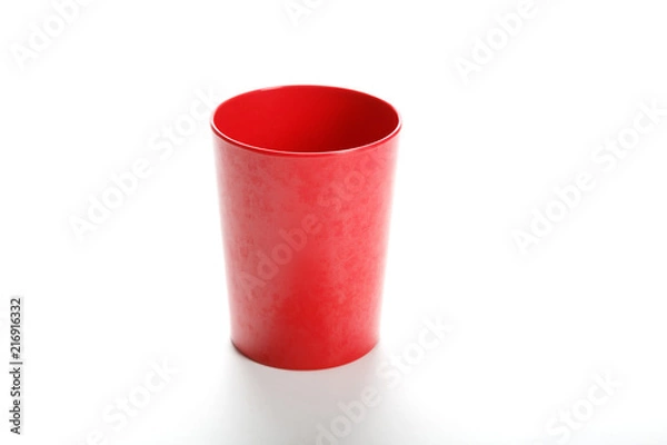 Fototapeta red plastic mug