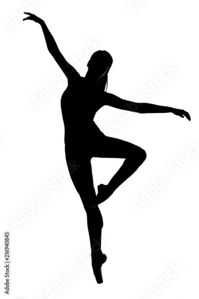 Fototapeta Silhouette ballet dancer