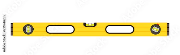 Fototapeta Spirit building level isolated on white background, realistic vector illustration