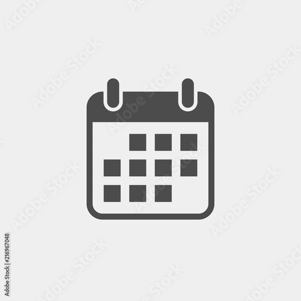 Fototapeta Calendar flat vector icon