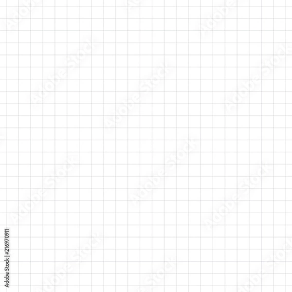 Obraz Seamless grid pattern. Notebook paper sheet background texture. Vector illustration
