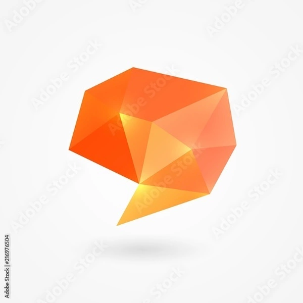 Fototapeta Polygonal speech bubble