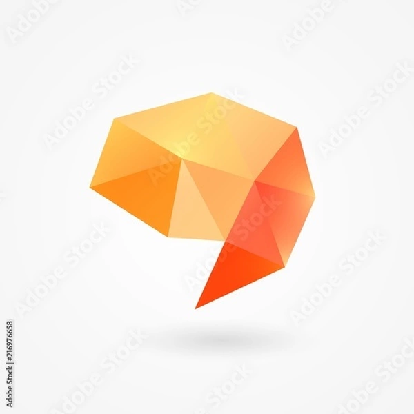 Fototapeta Polygonal speech bubble