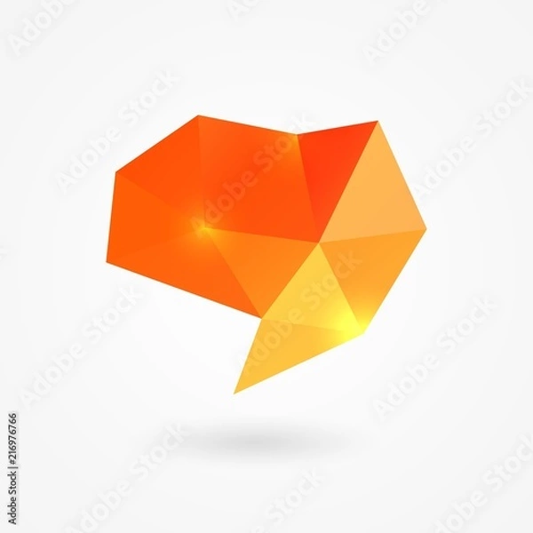 Fototapeta Polygonal speech bubble