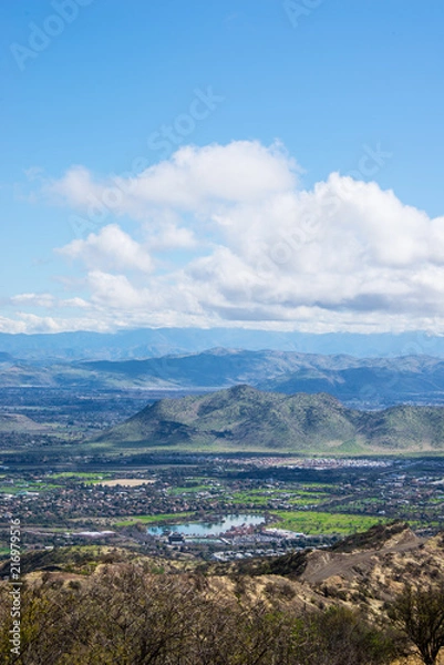 Obraz A valley with clouds