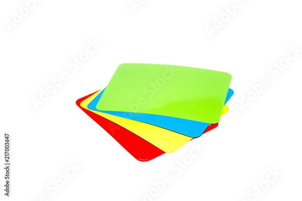 Obraz Prime colours color card spray paint samples for coloring art crafts isolated white