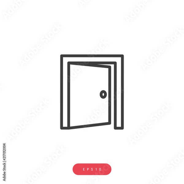 Fototapeta Open door Vector İcon, Eps10