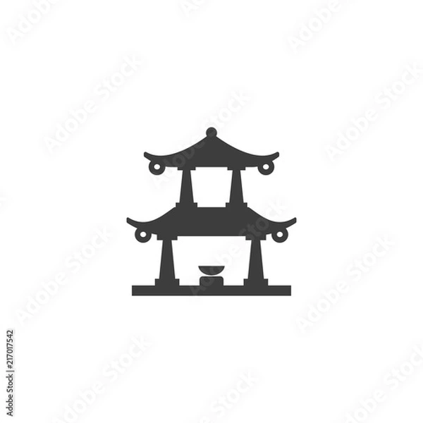 Fototapeta buddhist monastery Vector İcon, Eps10
