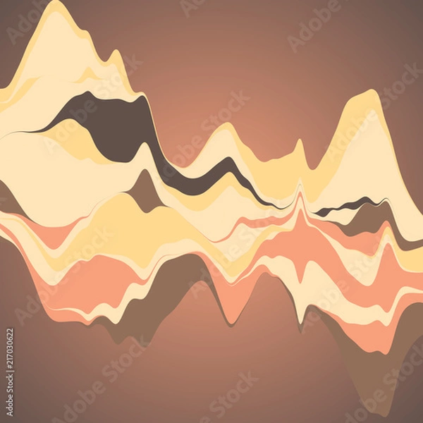 Fototapeta Big data visualization. Streamgraph. Futuristic infographic. Inf