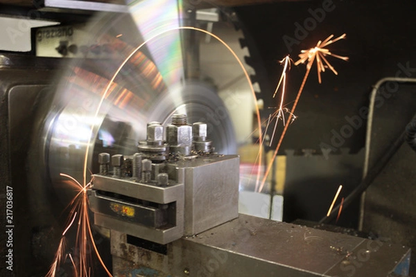 Obraz High speed lathe work