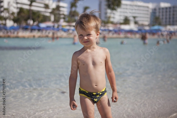 Obraz Boy on the beach in Ayia Napa