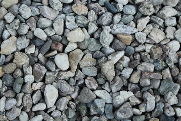 Fototapeta Crushed aggregate. Texture of crushed grey stone.