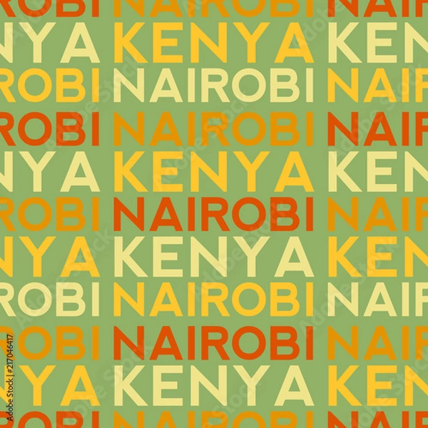 Fototapeta Nairobi, Kenya seamless pattern
