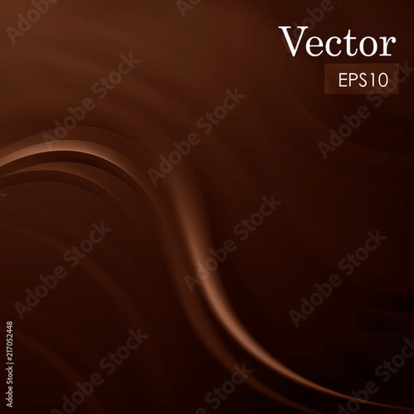 Obraz Abstract chocolate sweet silk background vector illustration