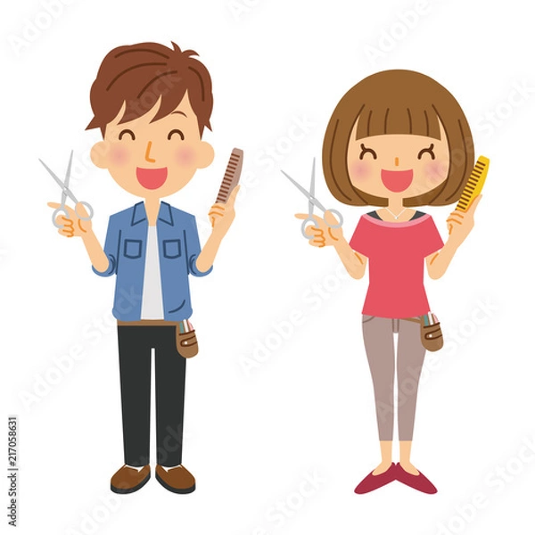 Fototapeta 職業　美容師　男女