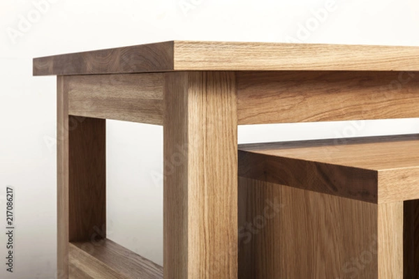 Fototapeta oak solid wood table  