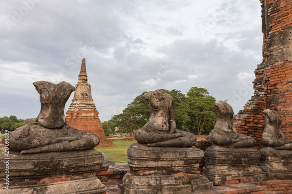 Fototapeta タイ・アユタヤ・遺跡・世界遺産・ワット・チャイワッタナーラーム