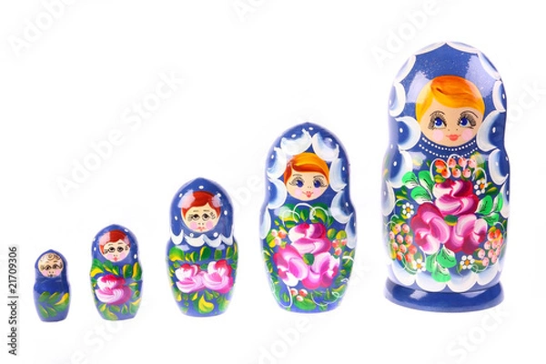 Fototapeta Five matryoshka