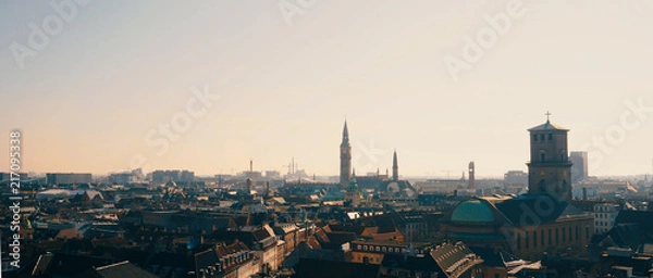 Obraz Aerial view of Copenhagen, Denmark city. 