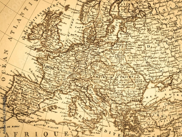 Fototapeta 古地図　ヨーロッパ