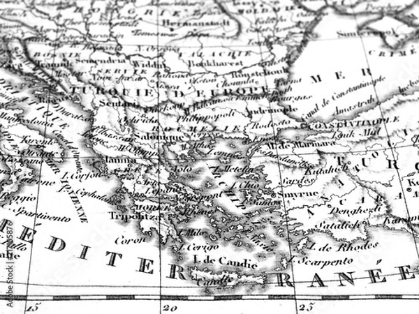 Fototapeta 古地図　ギリシャ
