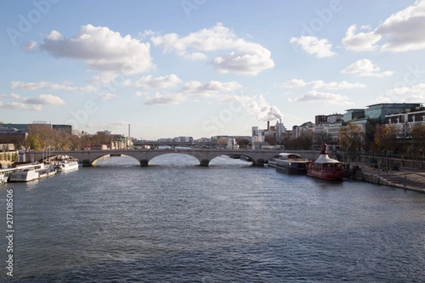 Obraz Seine river bridges