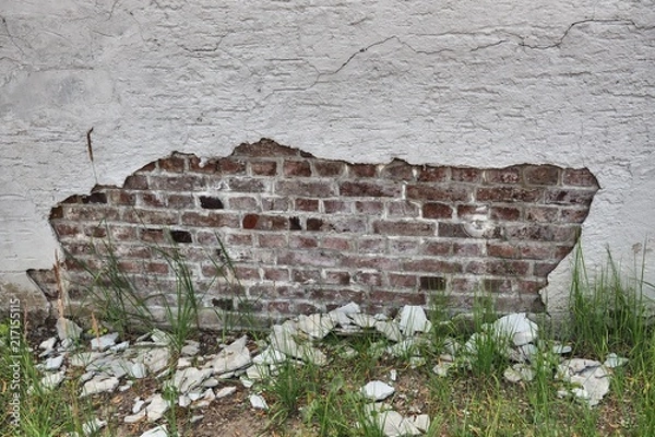 Obraz malerisch verfallene Mauer Hintergrund