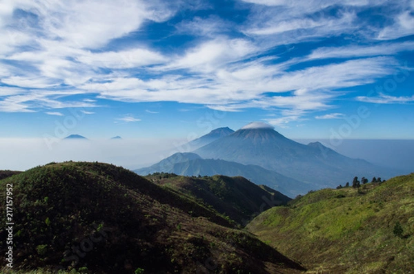 Obraz beautiful prau mountain look sindoro sumbing
