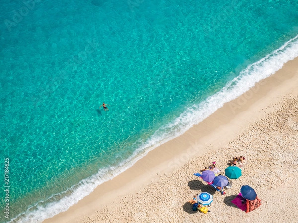 Fototapeta Beach of Tropea, Calabria in Italy. View from above.