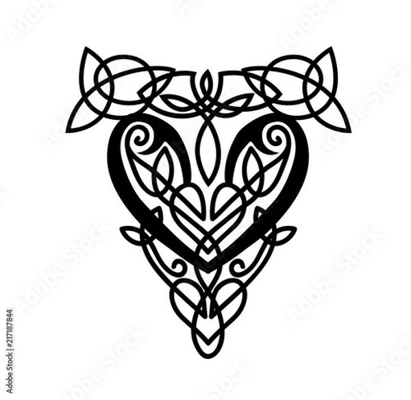 Obraz Celtic style tribal pattern design. Vector illustration.