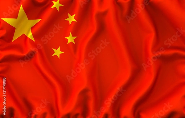 Fototapeta China Waving Flag. 3D rendering