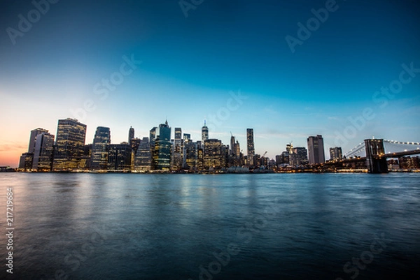 Obraz New York city sunset panorama 