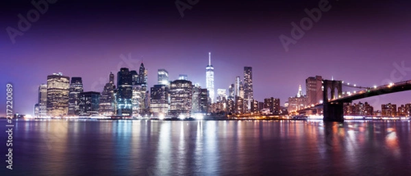 Obraz Nowy Jork panorama słońca