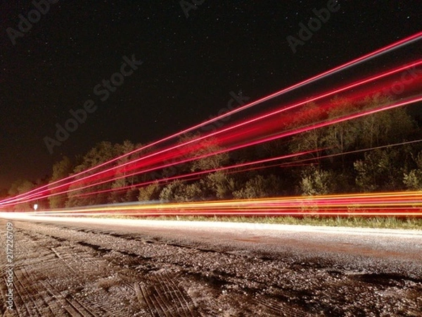 Obraz Night light by car.