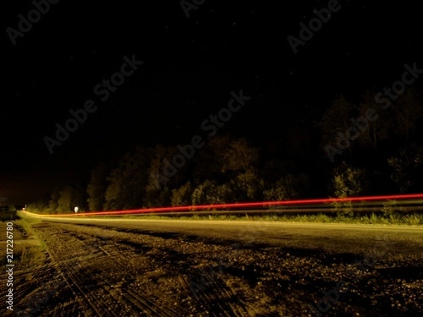 Obraz Night light by car.