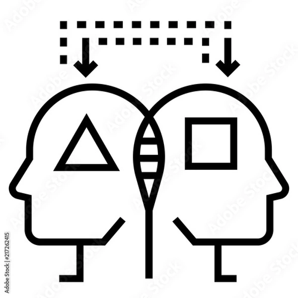 Obraz Analog thinking Line illustration