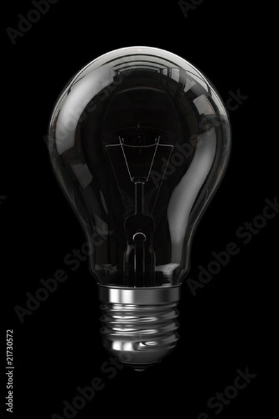 Obraz Light Bulb isolated on the black