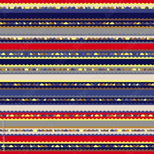 Fototapeta bright vector seamless pattern in mexican style