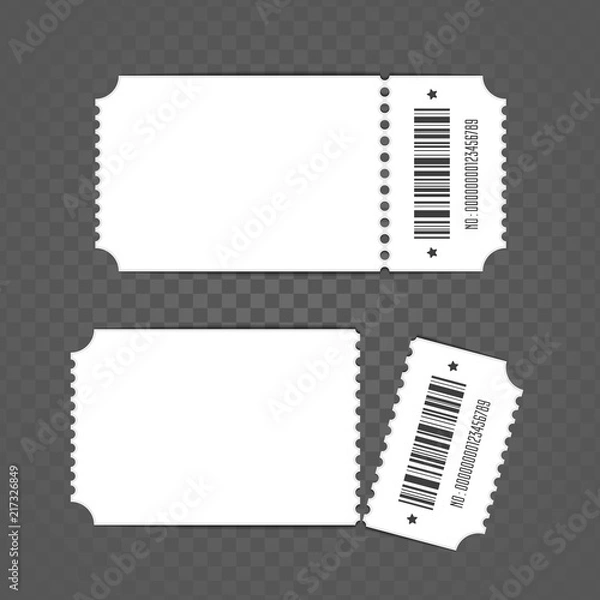 Obraz Ticket template vector.