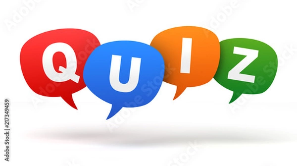 Fototapeta quiz speech bubbles 3d illustration
