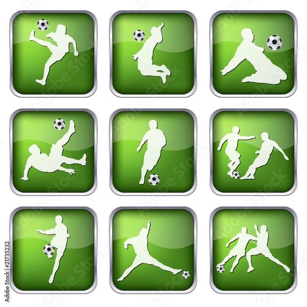 Obraz football button