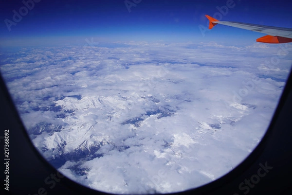 Fototapeta moutain and clouds