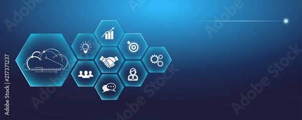 Obraz Digital Business Vector Illustration