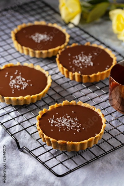Fototapeta Mini Tarts with sea salt
