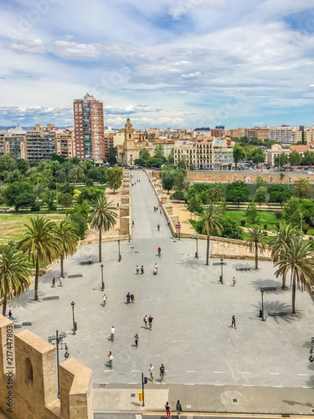 Obraz Bridge with city view sky line