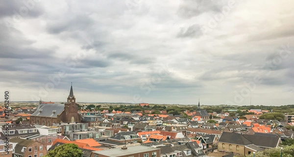 Obraz city view of Egmond Netherlands