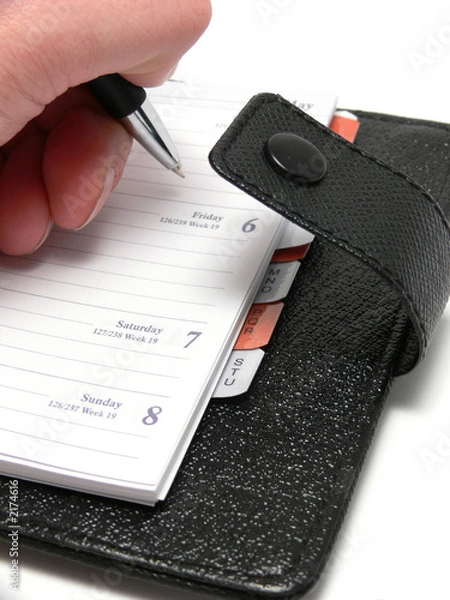 Obraz notes in calendar