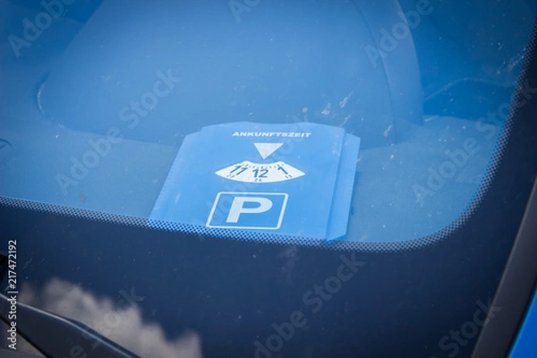 Obraz Parkuhr Parkscheibe